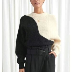 NWT LOS ANGELES ATELIER &  OTHER STORIES Ying Yang Sweater Alpaca Wool Blend XS